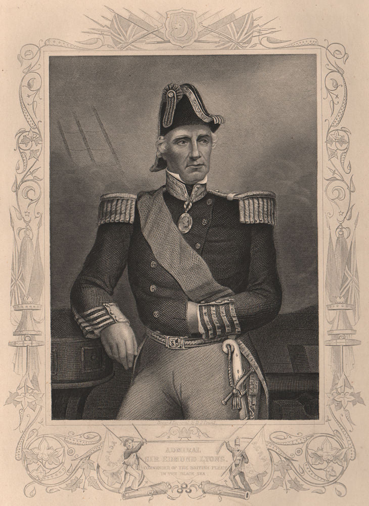CRIMEAN WAR. Admiral Lyons, Commander of the British Black Sea fleet 1860